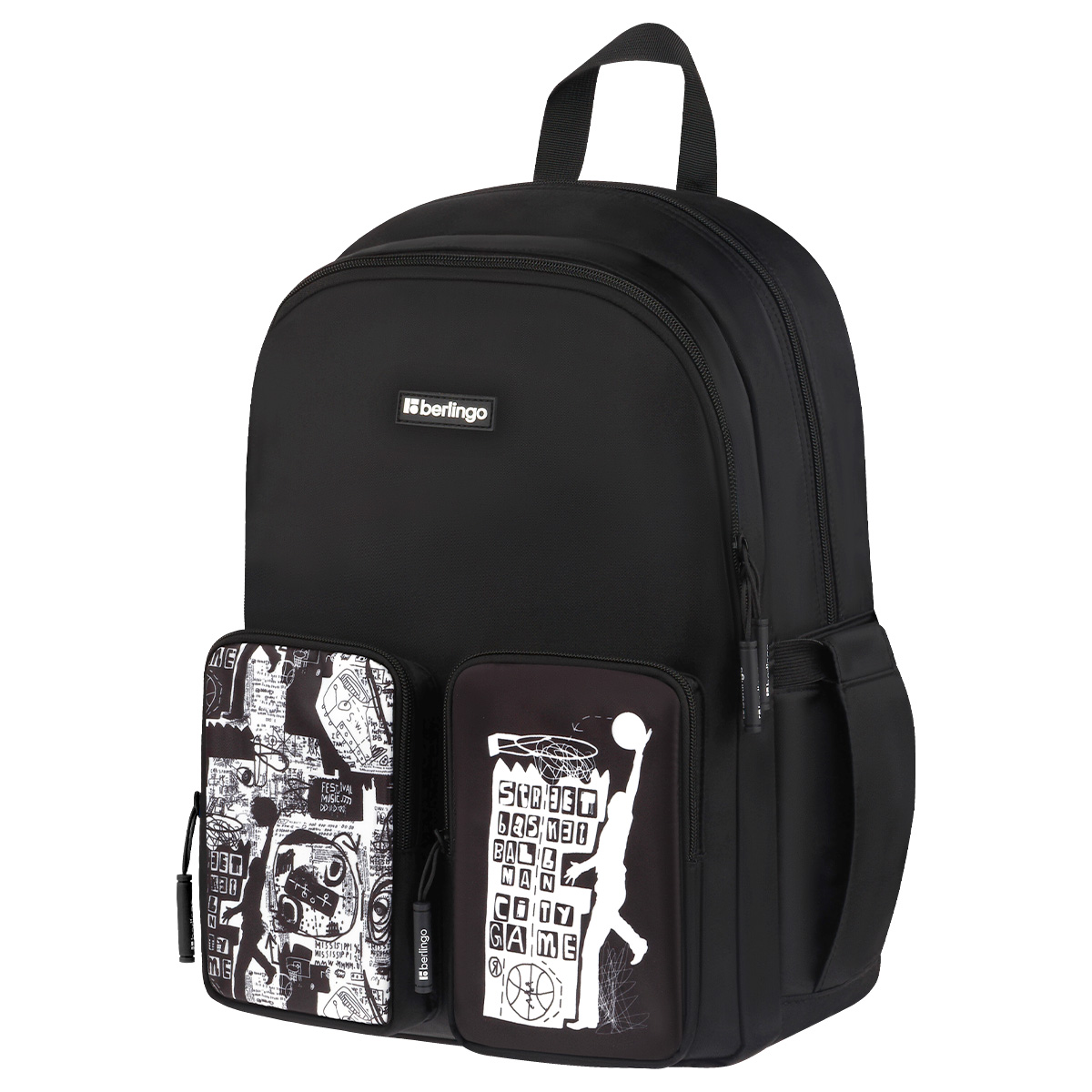 превью Рюкзак Berlingo UrbanBlack «Street Style» 40×27.5×16см, 2 отделения, 4 кармана, эргономичная спинка