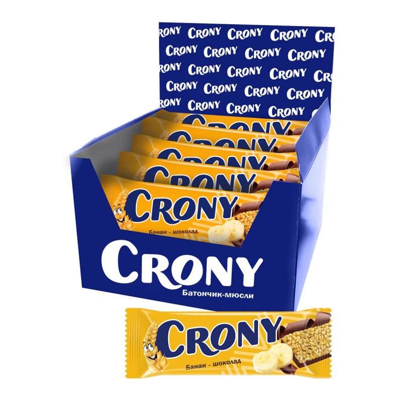 превью Батончик мюсли Crony Банан и шоколад, 50гх12шт/уп