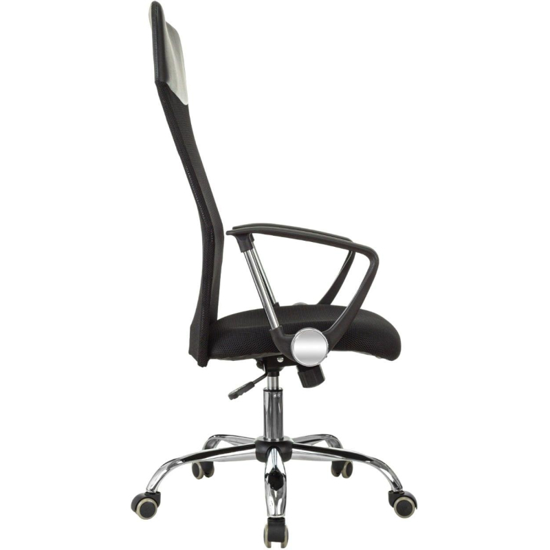 Кресло VB_EChair-508 TTW сетка/ткань/кожзам черный хром