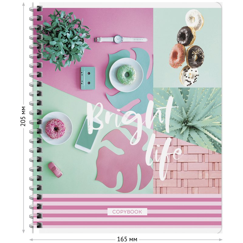 Тетрадь 48л., А5, клетка на гребне ArtSpace «Стиль. Bright life»