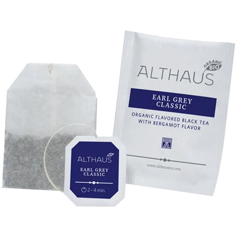 Чай ALTHAUS «Earl Grey Classic» черный, 20 пакетиков в конвертах по 1.75 г, ГЕРМАНИЯ