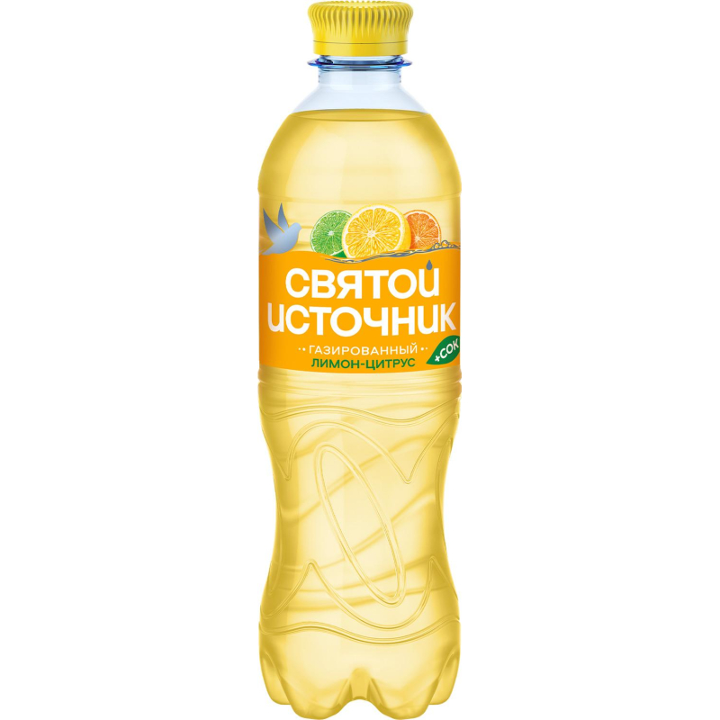 Напиток Святой Источни Вода + Сок со вкусом цитрусов, газ ПЭТ 0.5л