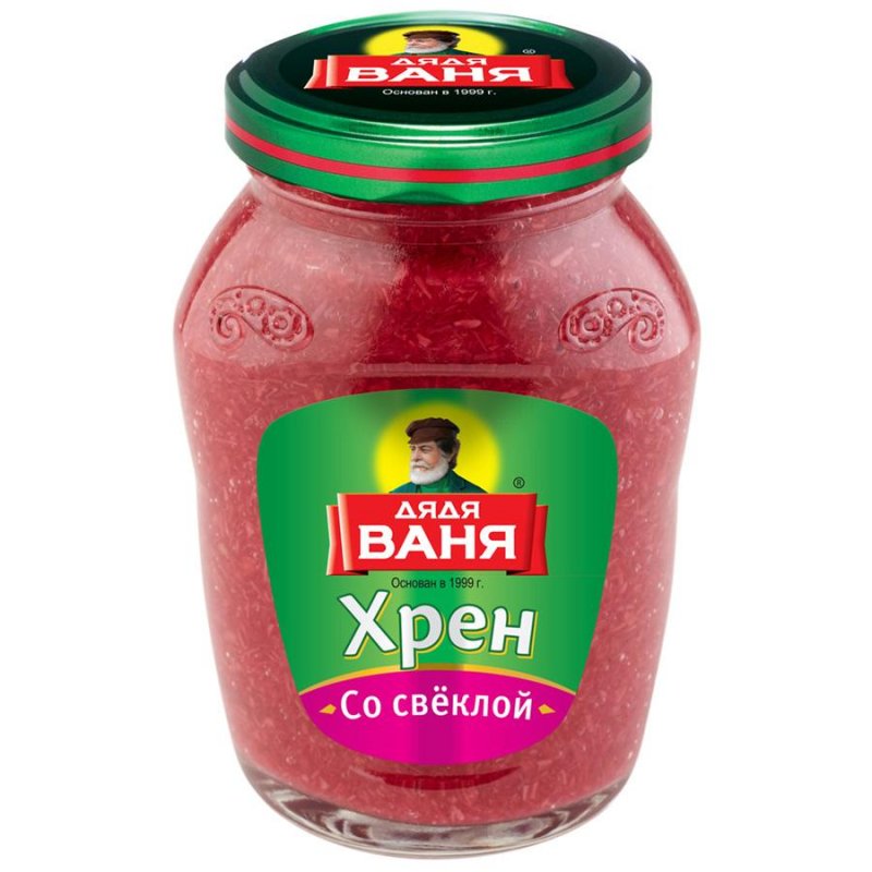 превью Хрен Дядя Ваня столовый со свеклой 18 штук по 140 грамм