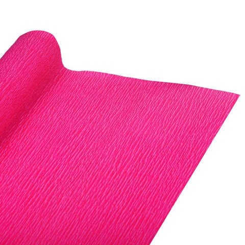 Бумага гофрированная (креповая) ДЛЯ ФЛОРИСТИКИ 110 г/м2, фуксия, 50×250 см, ОСТРОВ СОКРОВИЩ