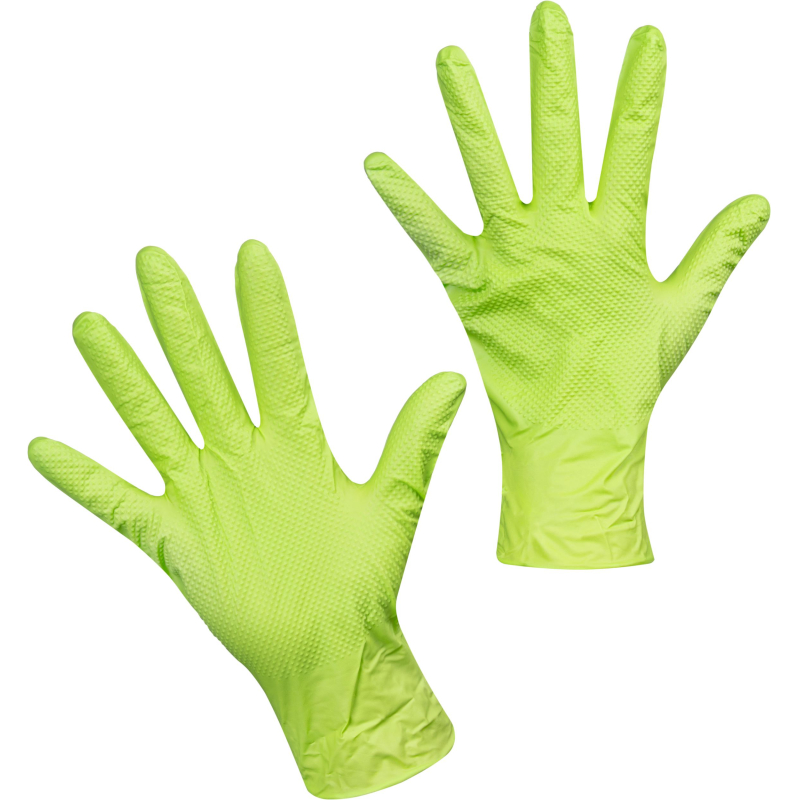 Перчатки одноразовые нитрил GOGRIP GREEN цв. зеленый (25пар/уп)р. L, ПС