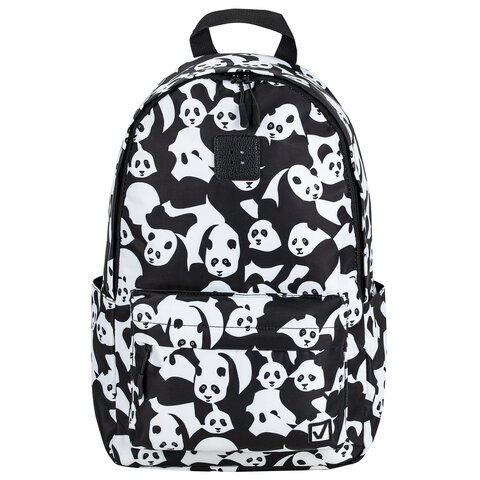 Рюкзак BRAUBERG POSITIVE универсальный, потайной карман, «Pandas», 42×28х14 см