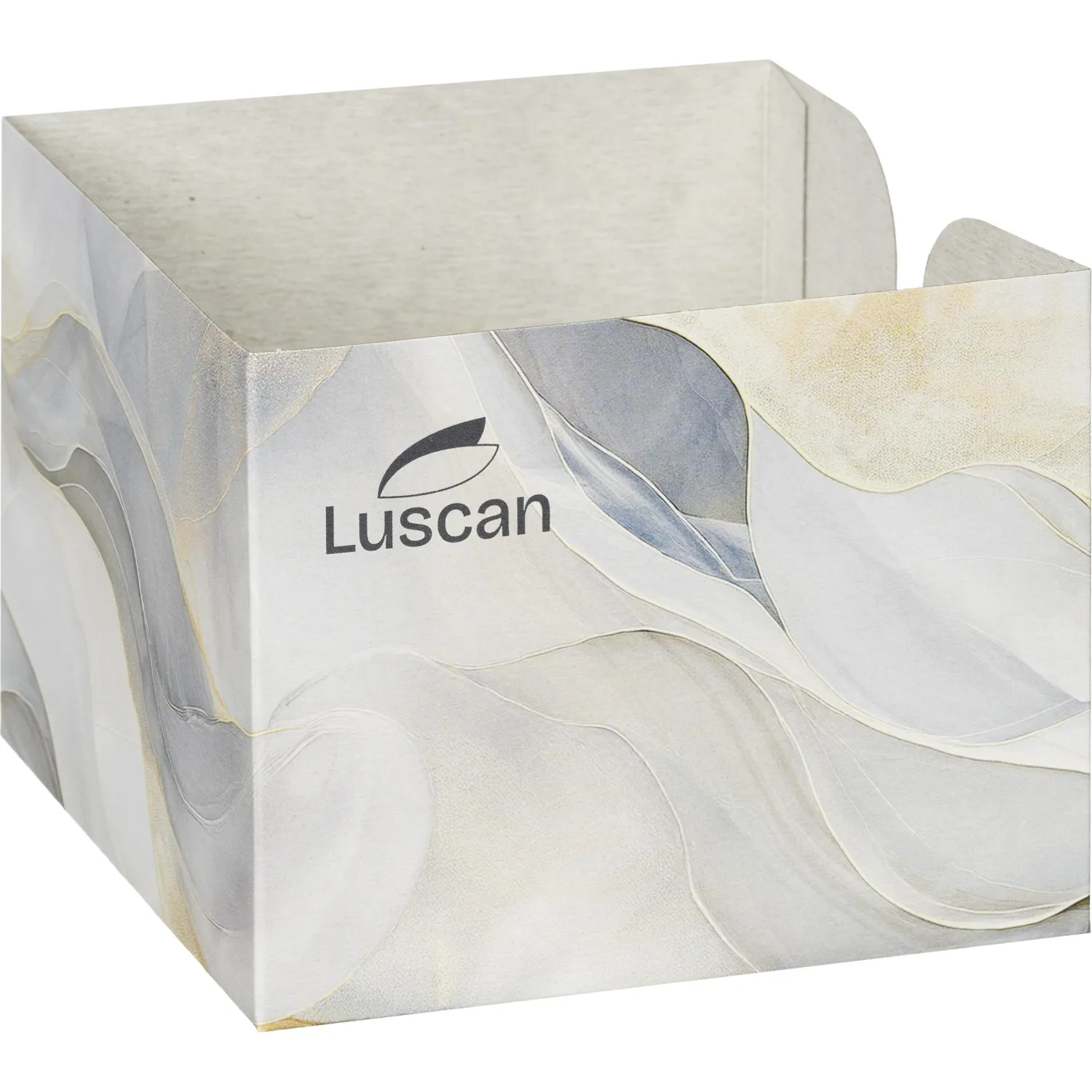 Салфетки бумажные Luscan 1 сл 24×24см белые 100штх4, спендер