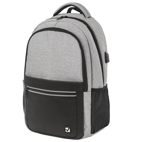 Рюкзак BRAUBERG URBAN универсальныйс отд. для ноутбукаUSB-портDetroitсер46×30х16 см,229894