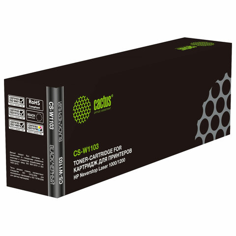 Заправочный комплект CACTUS (CS-W1103) для HP Neverstop Laser 1000/1200, ресурс 2500 страниц