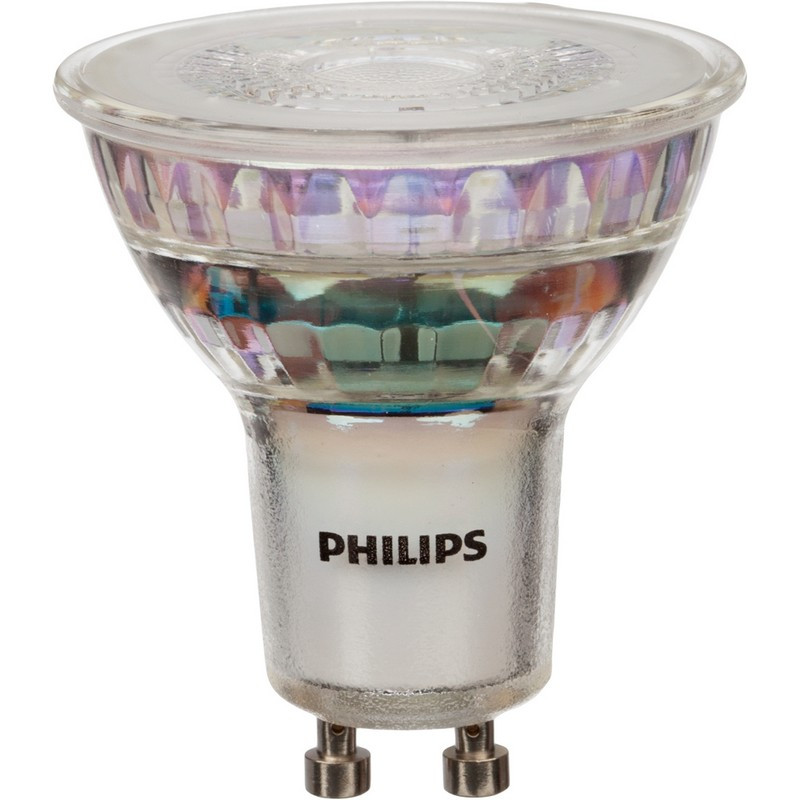 Лампа светодиодная Philips 4.6Вт GU10 спот 2700k теплый белый свет