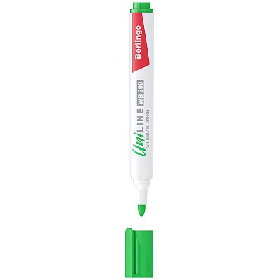 Маркер для белых досок Berlingo «Uniline WB300», зеленый, пулевидный, 3мм