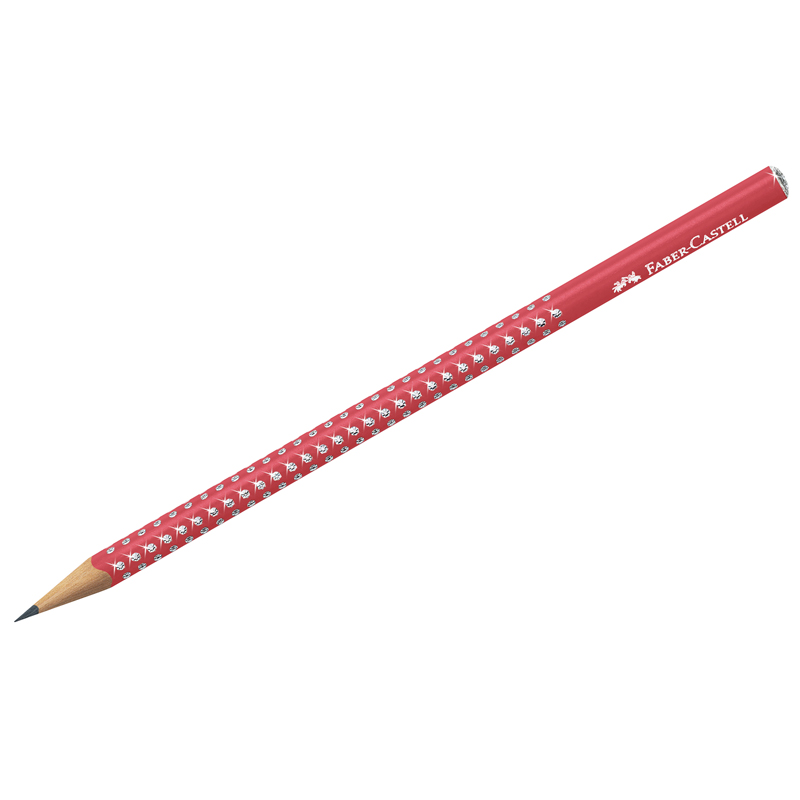 превью Карандаш ч/г Faber-Castell «Sparkle» В, трехгран., заточен., красный корпус