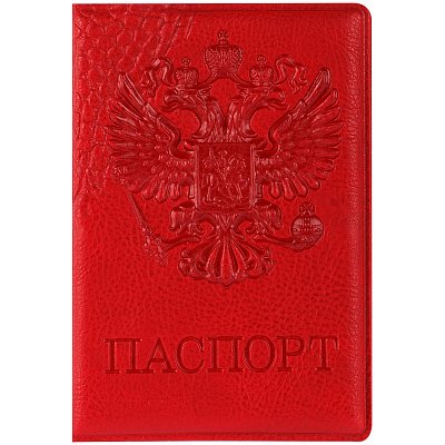Обложка для паспорта OfficeSpace «Герб», кожзам, красный