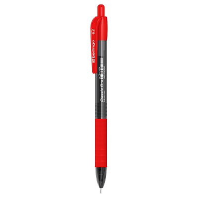 Ручка шариковая автоматическая Berlingo «Classic Pro» красная, 0.7мм, грип