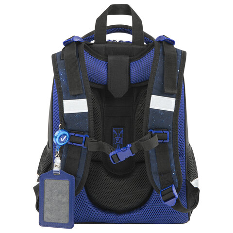 Ранец BRAUBERG PREMIUM, 2 отделения, с брелком, «Spaceship», 38×29х16 см
