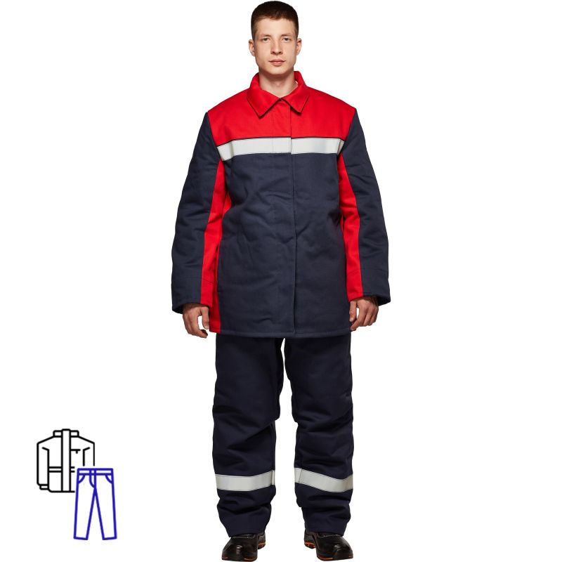 Костюм сварщика утепленный 100% х/б 450г/м2(модель КС04ОТ) (р.56-58)182-188
