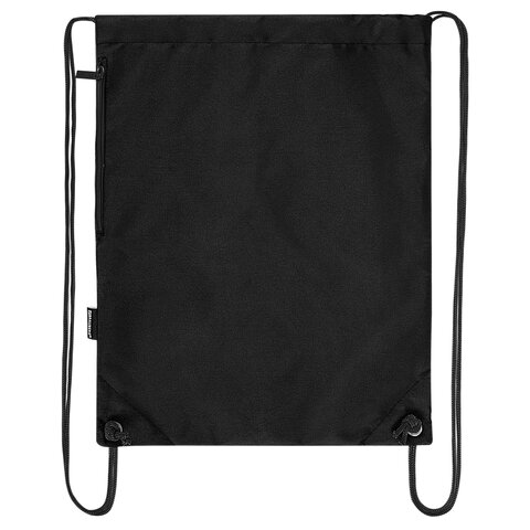 Мешок для обуви BRAUBERG плотный, карман на молнии, подкладка, 43×33 см, Total Black