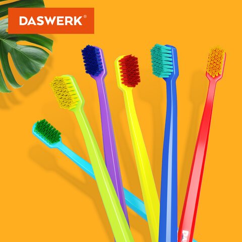 Зубные щеткинабор 6 штукдля взрослых и детейСРЕДНЕ-МЯГКИЕ (MEDIUM SOFT)DASWERK608214