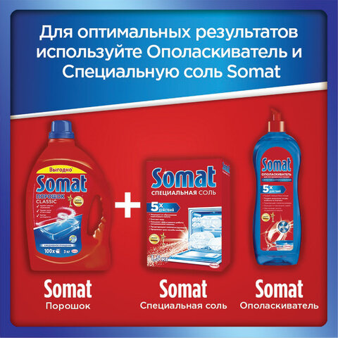 Порошок для мытья посуды в посудомоечных машинах 3 кг SOMAT (Сомат) Classic