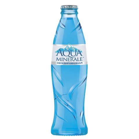 превью Вода негазированная питьевая AQUA MINERALE (Аква Минерале), 0.26 л, стеклянная бутылка