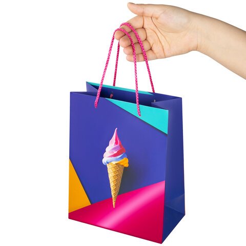 Пакет подарочный 17.8×9.8×22.9 см ЗОЛОТАЯ СКАЗКА «Sweets», тиснение фольгой