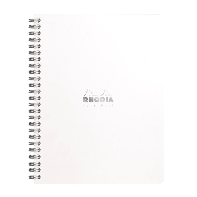 превью Тетрадь 80л., А5+, клетка на гребне Rhodia «Classic. White», 80г/м2