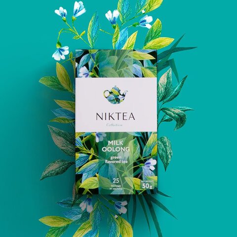 Чай NIKTEA «Milk Oolong» молочный улун, 25 пакетиков в конвертах по 2 г