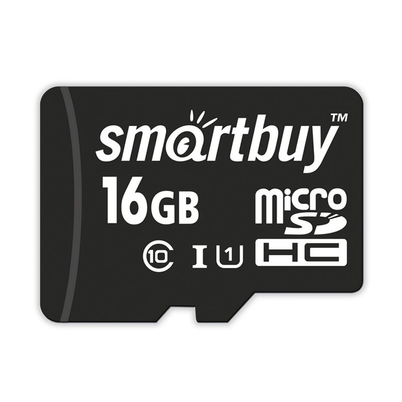 Карта памяти SmartBuy MicroSDHC 16GB, Class 10, скорость чтения 10Мб/сек