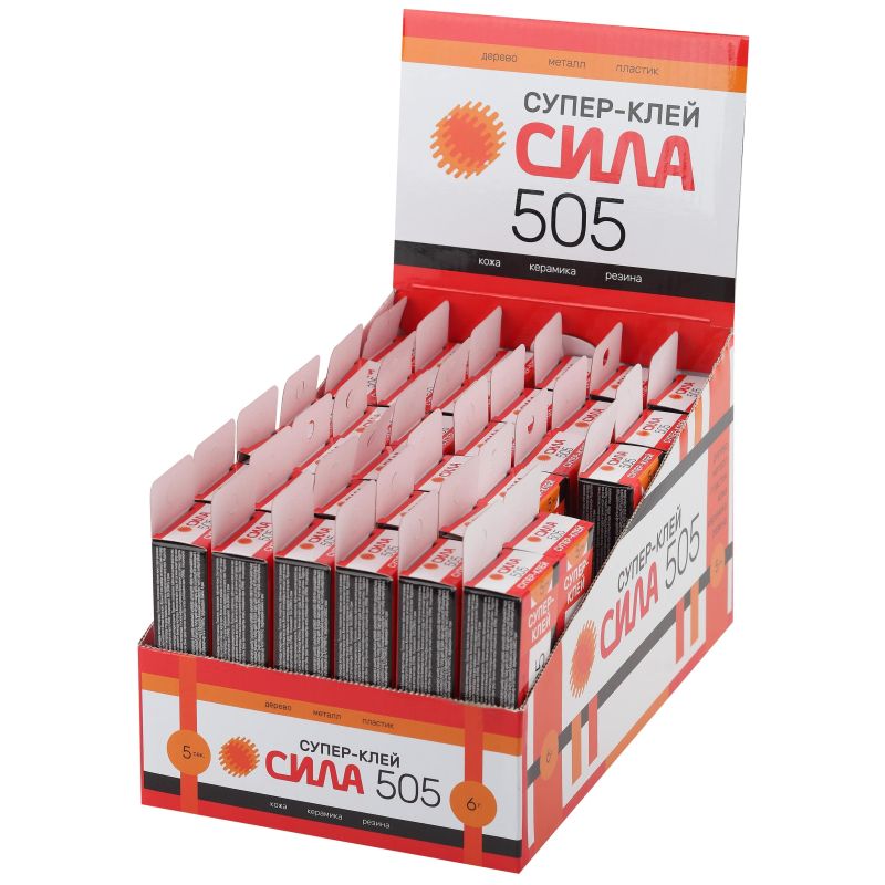 Клей универсальный секундный СИЛА 505, 6 гр. 505-6