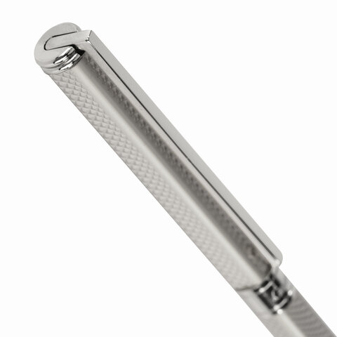 Ручка подарочная шариковая GALANT «Stiletto Chrome», тонкий корпус, серебристый, хромированные детали, пишущий узел 0.7 мм, синяя