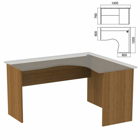 превью Стол компактный ЧАСТЬ 2 «Арго»1400×1200х760 ммправыйорех