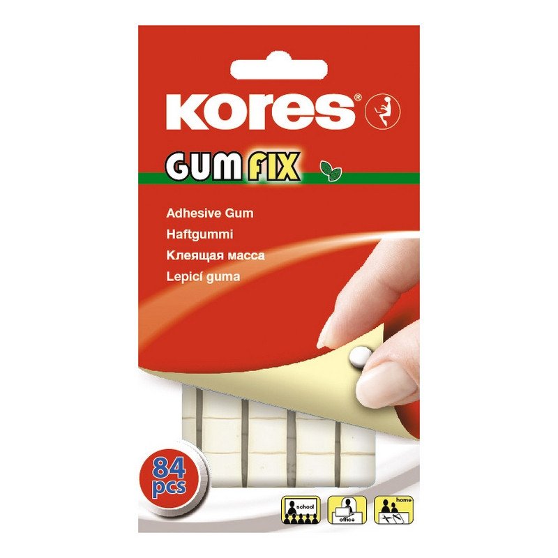 превью Клейкая лента Kores Gum Fix (белая, 84 шт/уп)