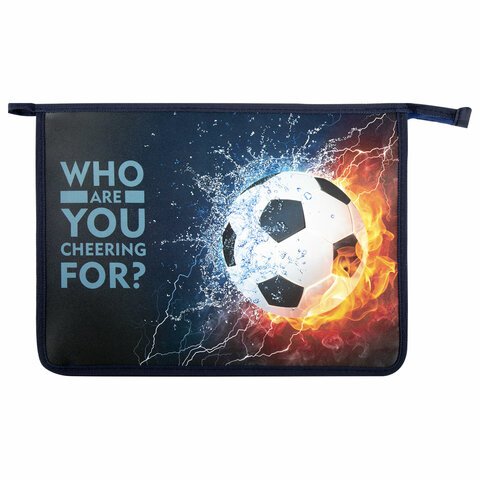 превью Папка для тетрадей ЮНЛАНДИЯ А41 отделениепластикна молнии«Football power»271082