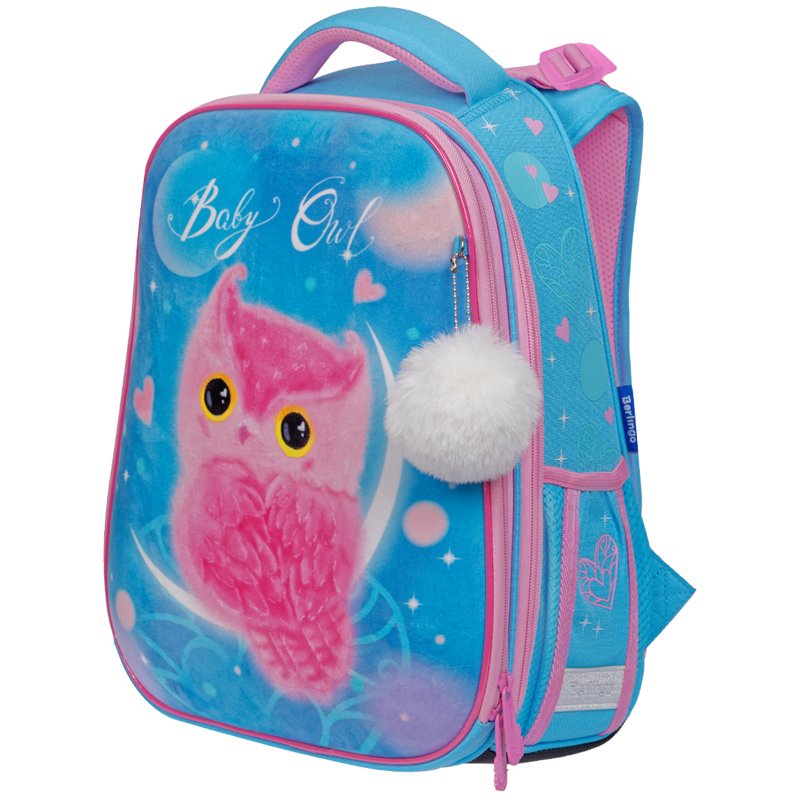 превью Ранец Berlingo Expert «Plush Owl» 37×28×16см, 2 отделения, 2 кармана, анатомическая спинка