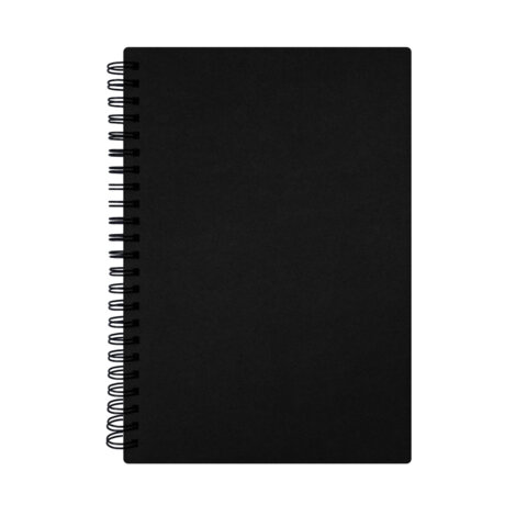 превью Скетчбук, белая бумага 160 г/м2, 145×205 мм, 60 л., гребень, твёрдая обложка ЧЕРНАЯ, BRAUBERG ART
