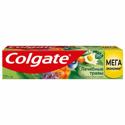 Зубная паста 150мл COLGATE «Лечебные травы», отбеливающа, сфторидом и кальцием, ш/к 3