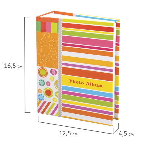 Фотоальбом BRAUBERG на 100 фотографий 10×15 см, твердая обложка, «Абстракция», разноцветный