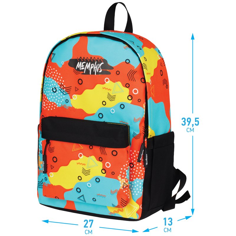 Рюкзак Berlingo Casual «Memphis» 39.5×27×13см, 1 отделение, 3 кармана, уплотненная спинка