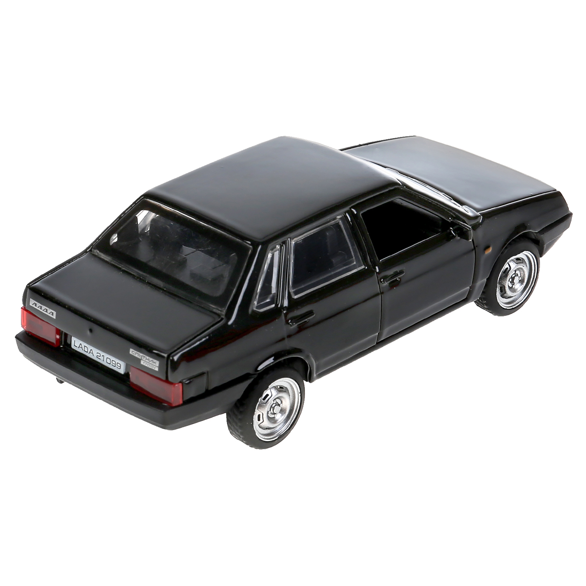 Машина игрушечная Технопарк «Lada-21099. Спутник», LADA, металл., 12см, черный, инерционная, с подвижными элементами