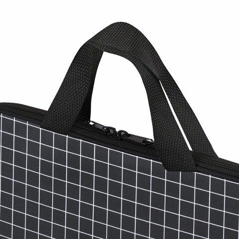 Папка на молнии с ручками BRAUBERG А4, 1 отделение, полиэстер, 20 мм, «Checkered»