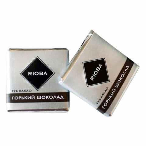 Шоколад порционный RIOBA Горький 72%, 800 г, пакет