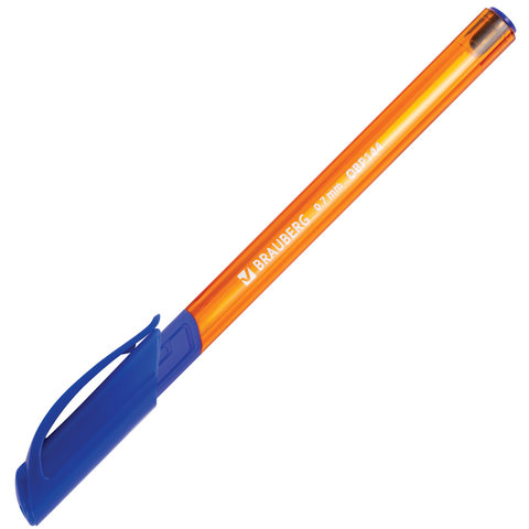 Ручка шариковая масляная BRAUBERG «Extra Glide GT Tone Orange», СИНЯЯ, узел 0.7 мм, линия письма 0.35 мм