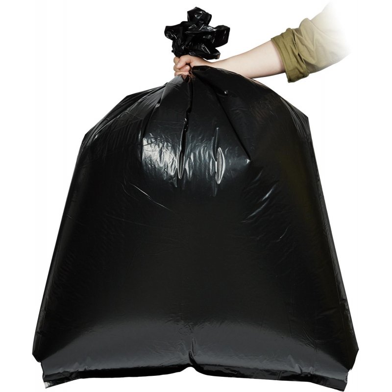 Мешки для мусора на 240 л Стандарт черные (ПВД, 40 мкм, в пачке 50 шт, 105×135 см)