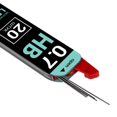 Грифель запасной BRAUBERG «Black Jack», Hi-Polymer, НB, 0.7 мм, 20 штук