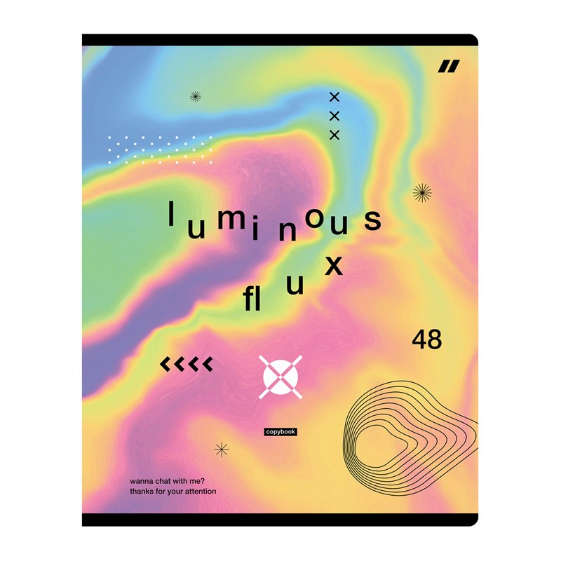 Тетрадь 48л., А5, линия BG «Luminous flux», глянцевая ламинация