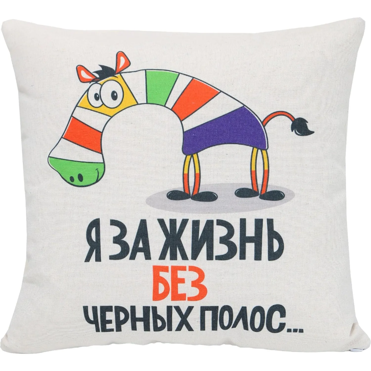 Подушка декоративная 40x40 см смесовая разноцветная (ПД40-036)