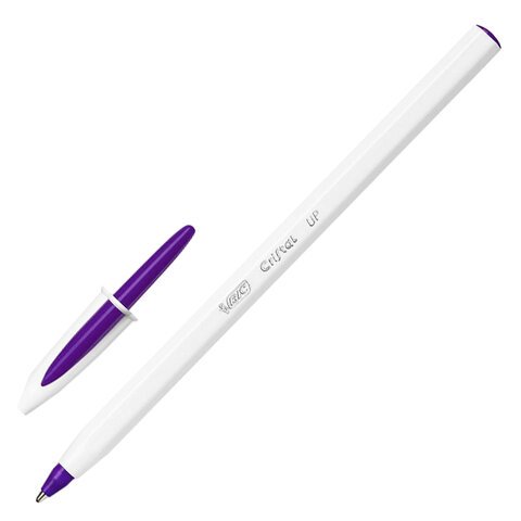 Ручки шариковые BIC «Cristal Up Fun», НАБОР 4 ЦВЕТА (салатовый, розовый, фиолетовый, голубой), узел 1 мм, линия 0.32 мм, блистер