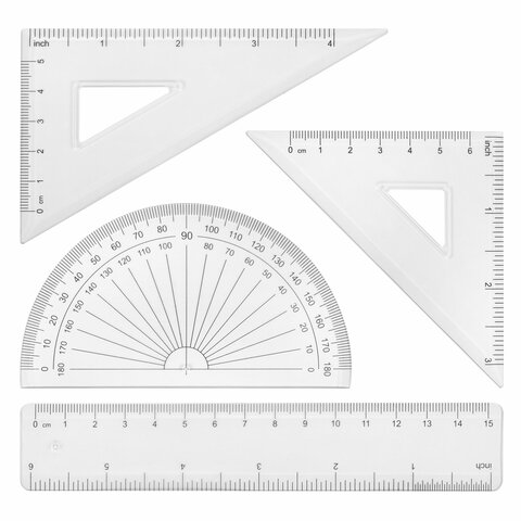 Готовальня BRAUBERG SCHOOL KIT, 8 предметов, циркуль 115 мм, чертежные принадлежности, персиковый цвет