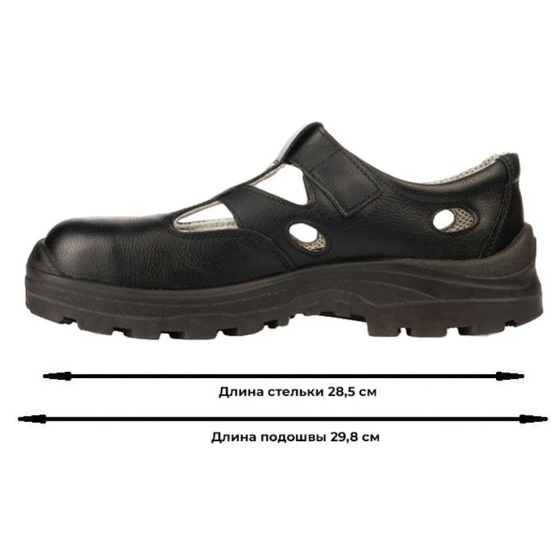 Полуботинки (сандалии) АЛМИ(арт. 80302-011600) с КП, черные, р.44