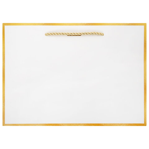 Пакет подарочный (1 штука) 28×10x20 см, «Golden Edge», с лентой, ЗОЛОТАЯ СКАЗКА